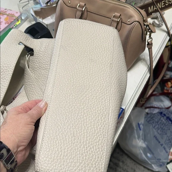 Gorgeous Orciani Italy Bag Hammered Leather - Picture 4 of 10